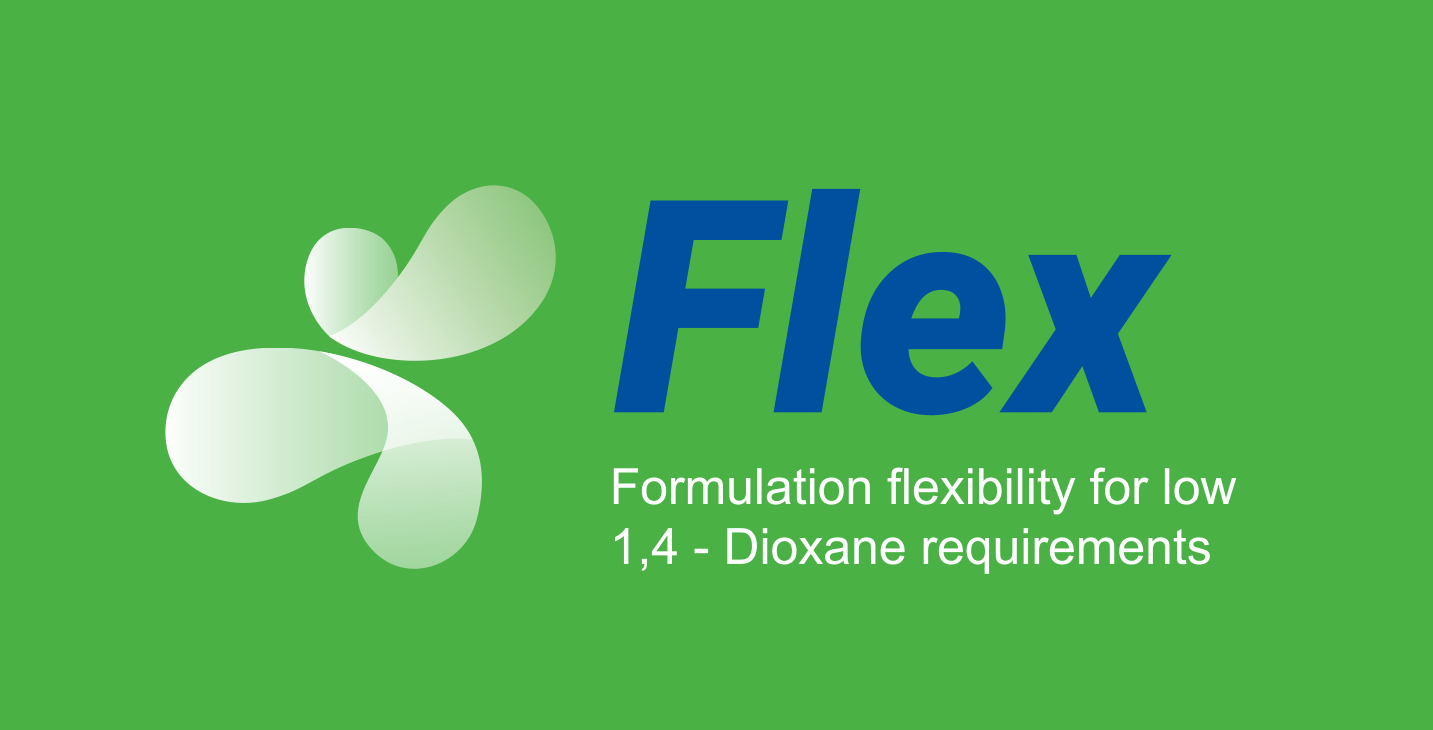 Formulation flexibility for low 1,3 - Dioxane requirements